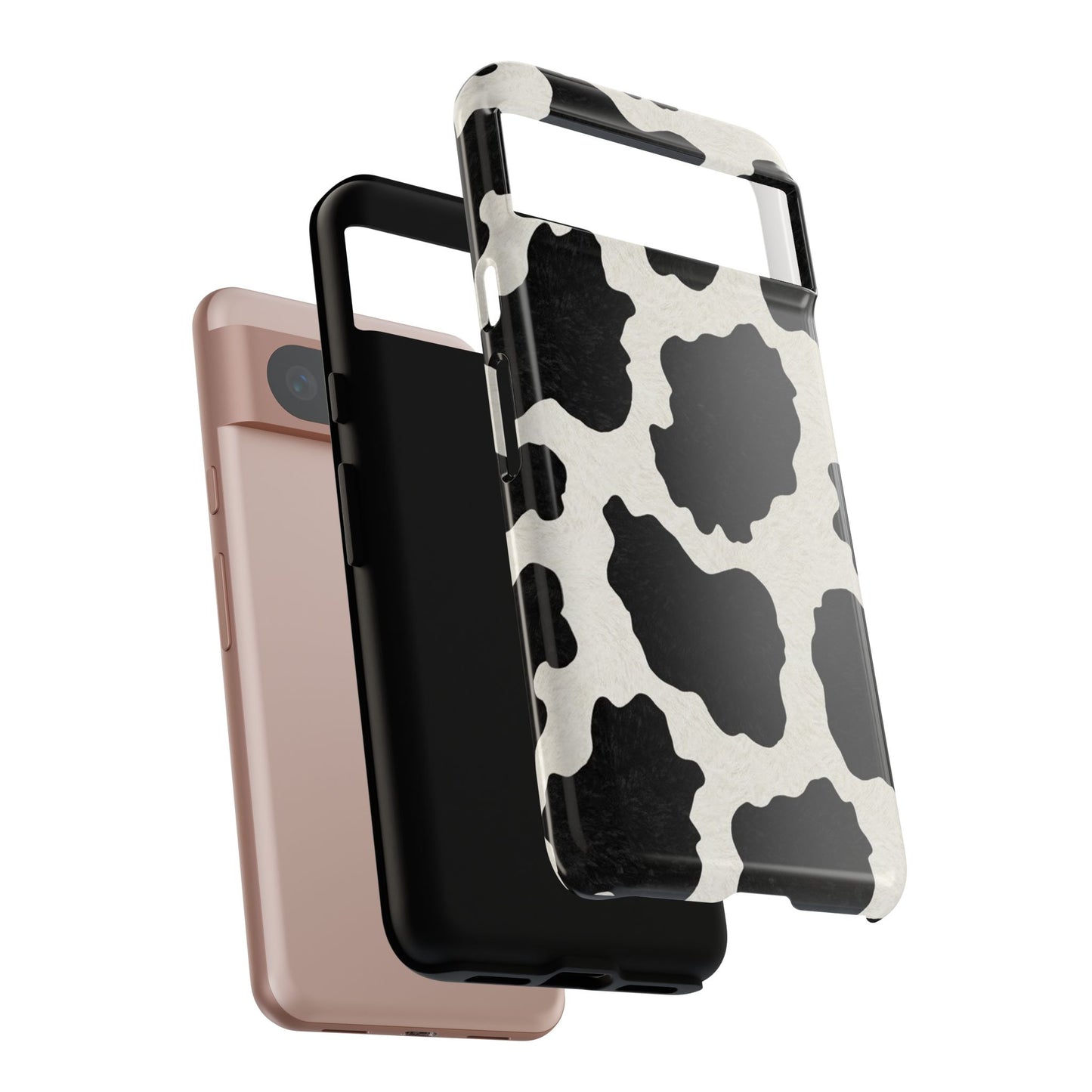 Black & White Cow Print Phone Case | Aesthetic Tough Protective Case