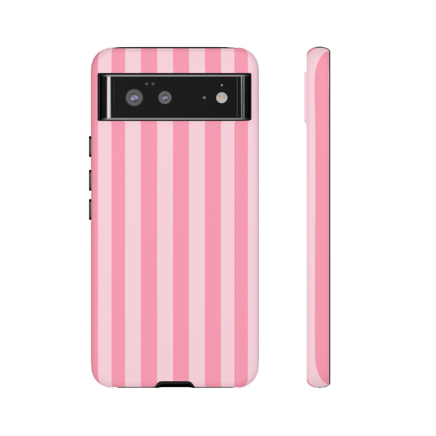 Pink Stripe Phone Case – Pastel Coquette Aesthetic Tough Protective Case