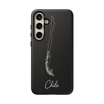 Chile Outline Phone Case – Minimal Country Map Tough Case (iPhone, Samsung, Pixel)