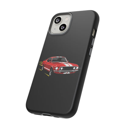Red Muscle Car Phone Case – Classic Car Racing Tough Protective Case