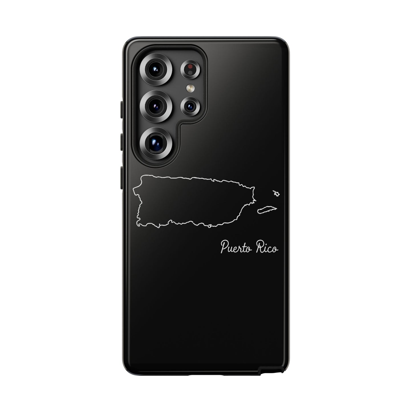 Puerto Rico Outline Phone Case – Minimal Country Map Tough Case (iPhone, Samsung, Pixel)
