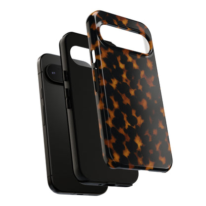 Tortoiseshell Pattern Tough Phone Case | Classic Leopard-Style Protective Cover