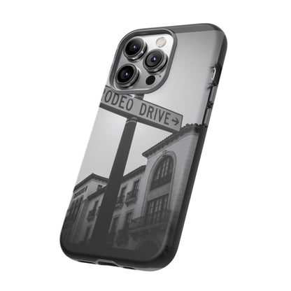 Rodeo Drive Phone Case | Los Angeles Aesthetic Black & White Photography | Luxury LA Street Tough Case for iPhone & Samsung