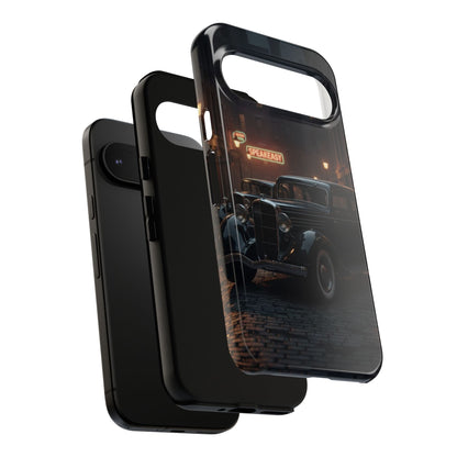 Vintage Classic Car Phone Case | Retro Noir Aesthetic | 1930s Street Scene Tough Case for iPhone & Samsung