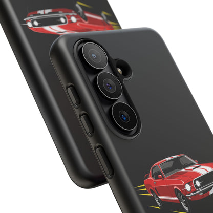 Red Muscle Car Phone Case – Classic Car Racing Tough Protective Case
