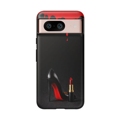 Dark Feminine Red Drip Phone Case – Gothic Glam Tough Cover