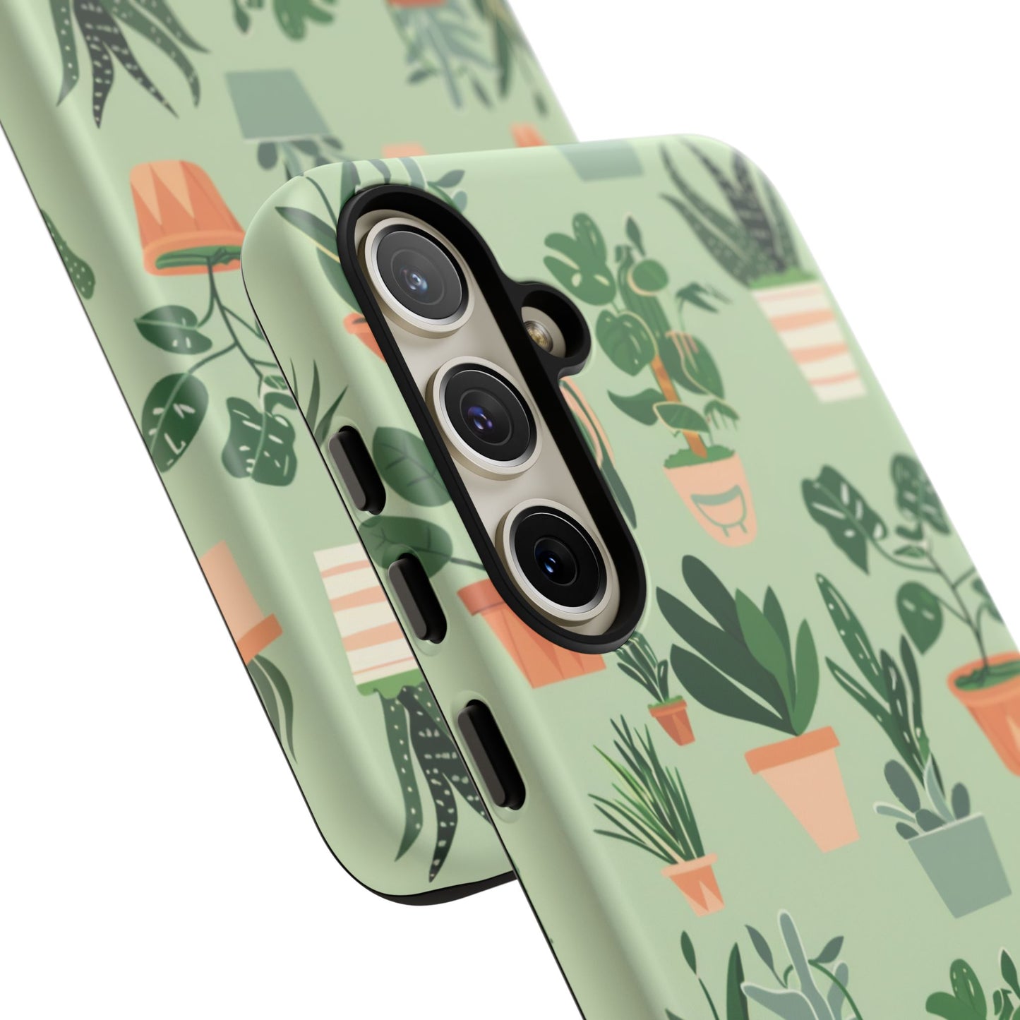 Plant Lover Phone Case | Cute Potted Plants Pattern | Botanical Aesthetic Tough Case