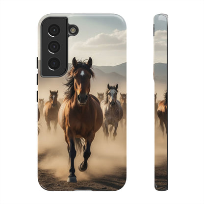 Running Horses Phone Case | Wild Mustang Herd Tough Protective Cover