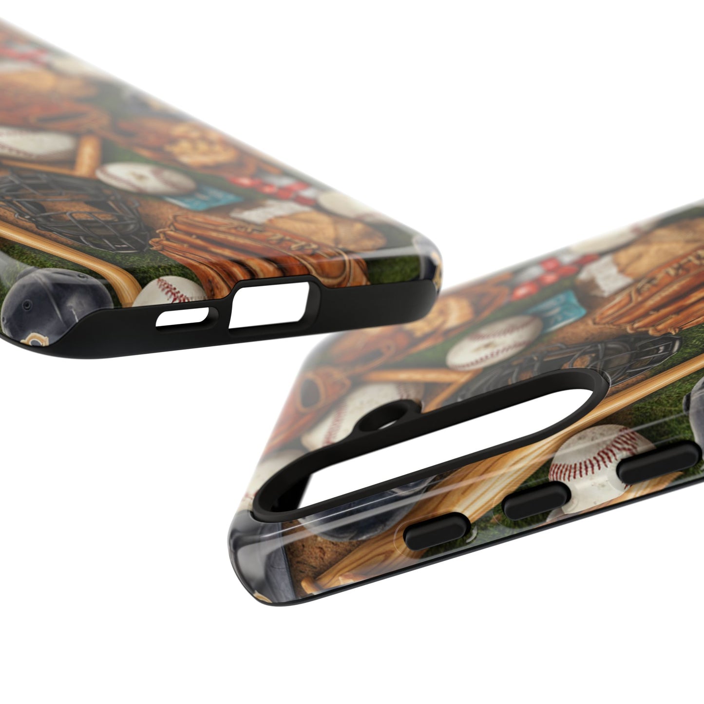 Baseball Gear Collage Phone Case – Vintage Baseball Equipment Sports Tough Case