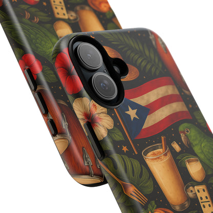 Puerto Rican Culture Phone Case | Boricua Icons Caribbean Aesthetic Tough Protective Case