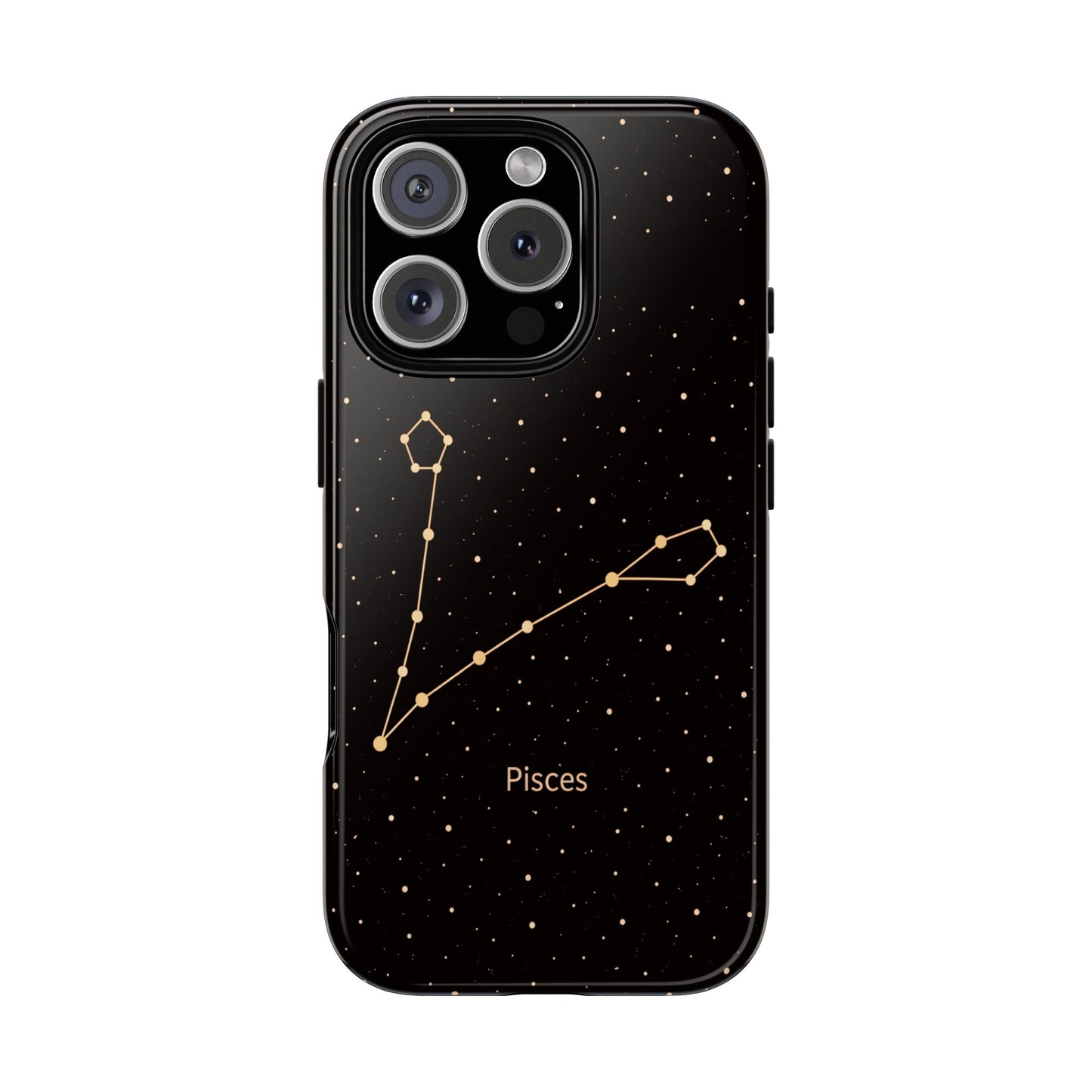 Pisces Zodiac Constellation Phone Case – Luxe Gold Celestial Cover