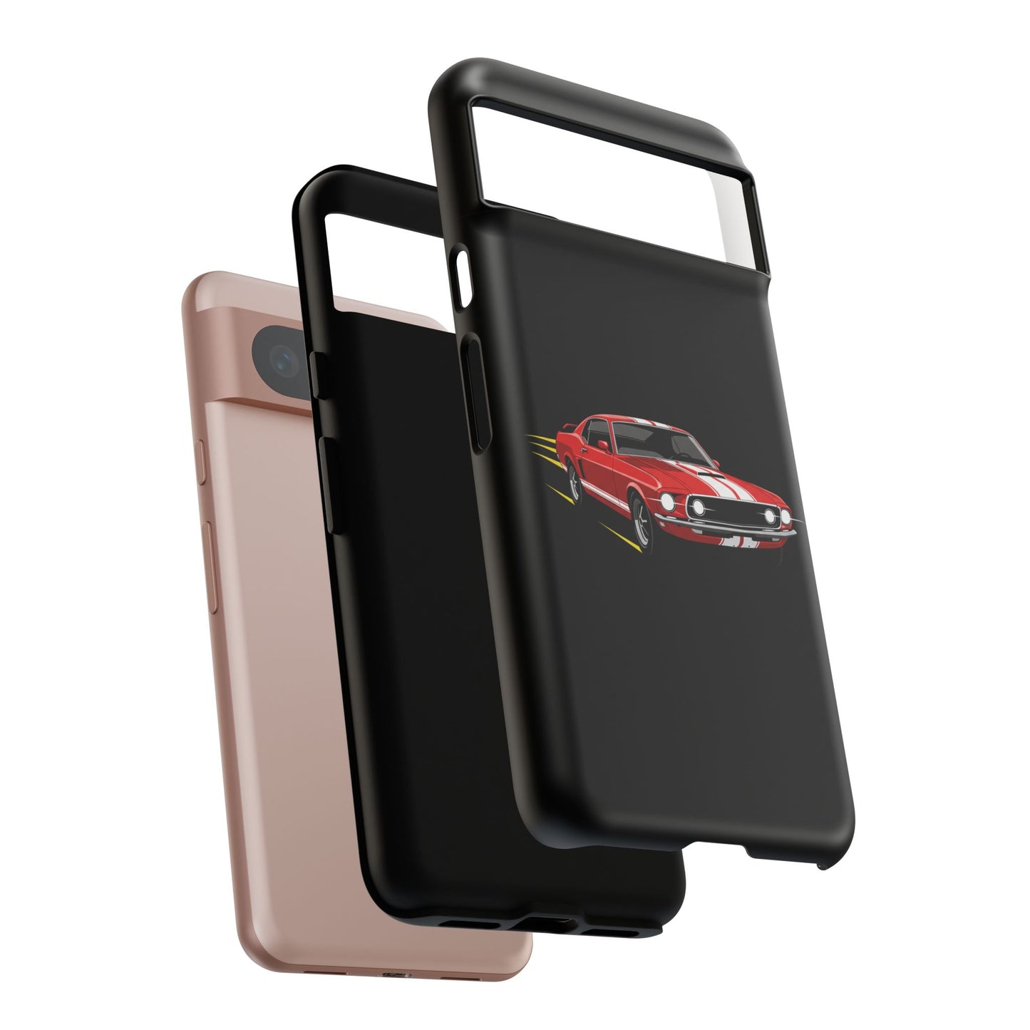 Red Muscle Car Phone Case – Classic Car Racing Tough Protective Case