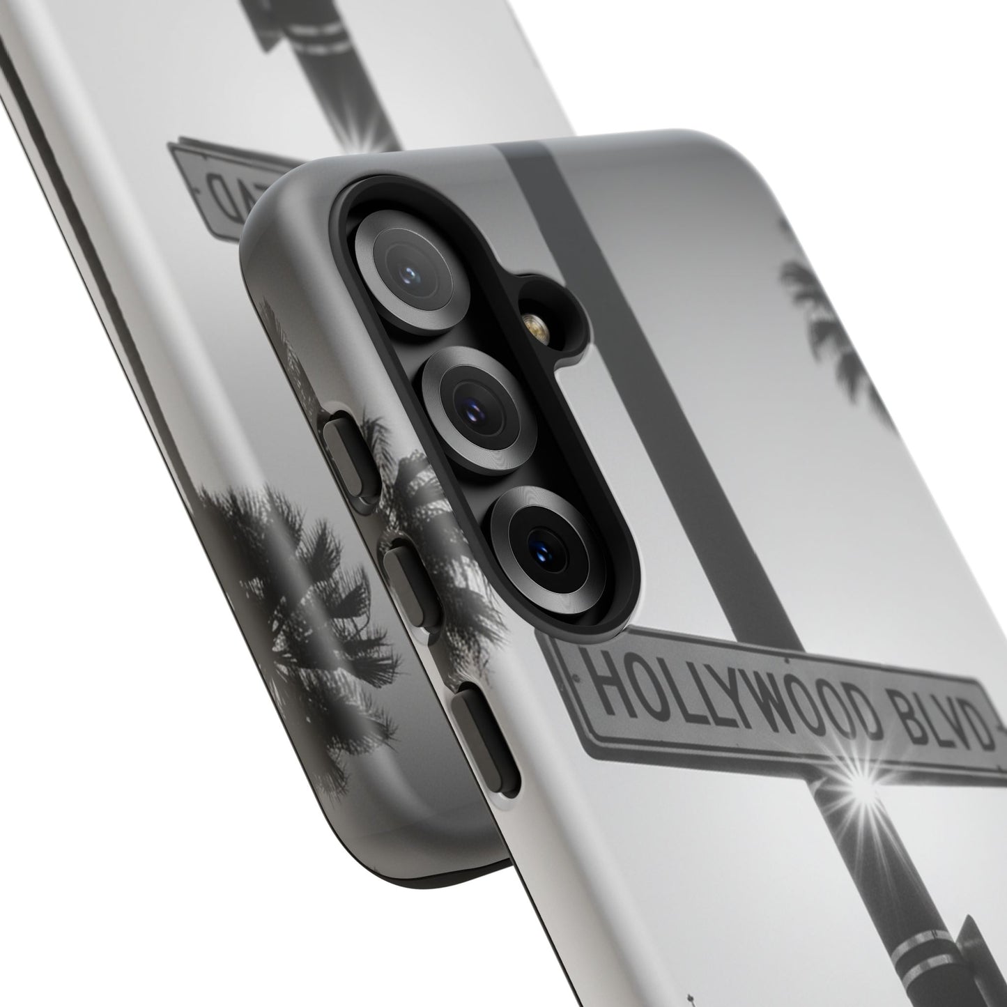 Hollywood Blvd Phone Case | Vintage Los Angeles Street Sign | Black & White LA Aesthetic