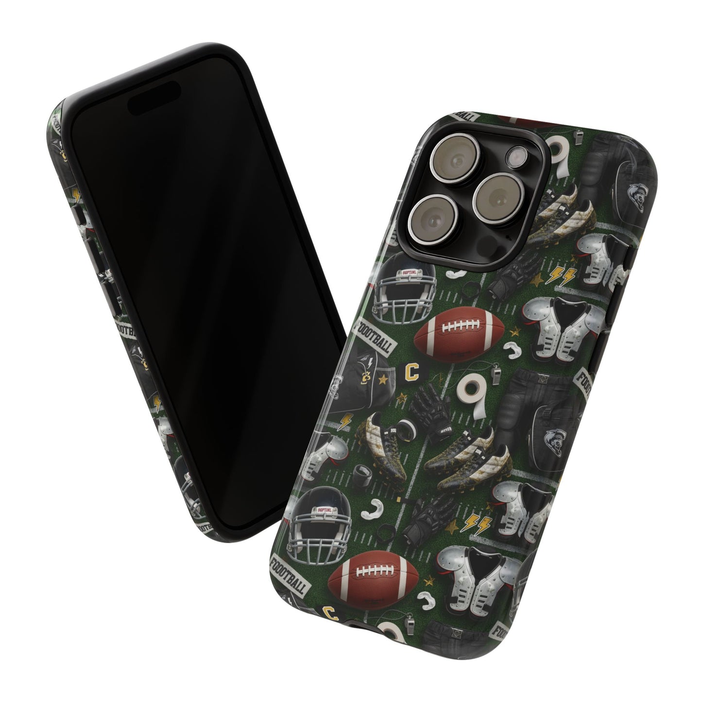 Football Pattern Phone Case – Sports Fan Tough Protective Game Day Case