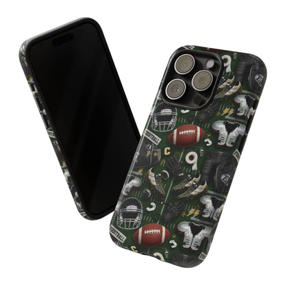 Football Pattern Phone Case – Sports Fan Tough Protective Game Day Case
