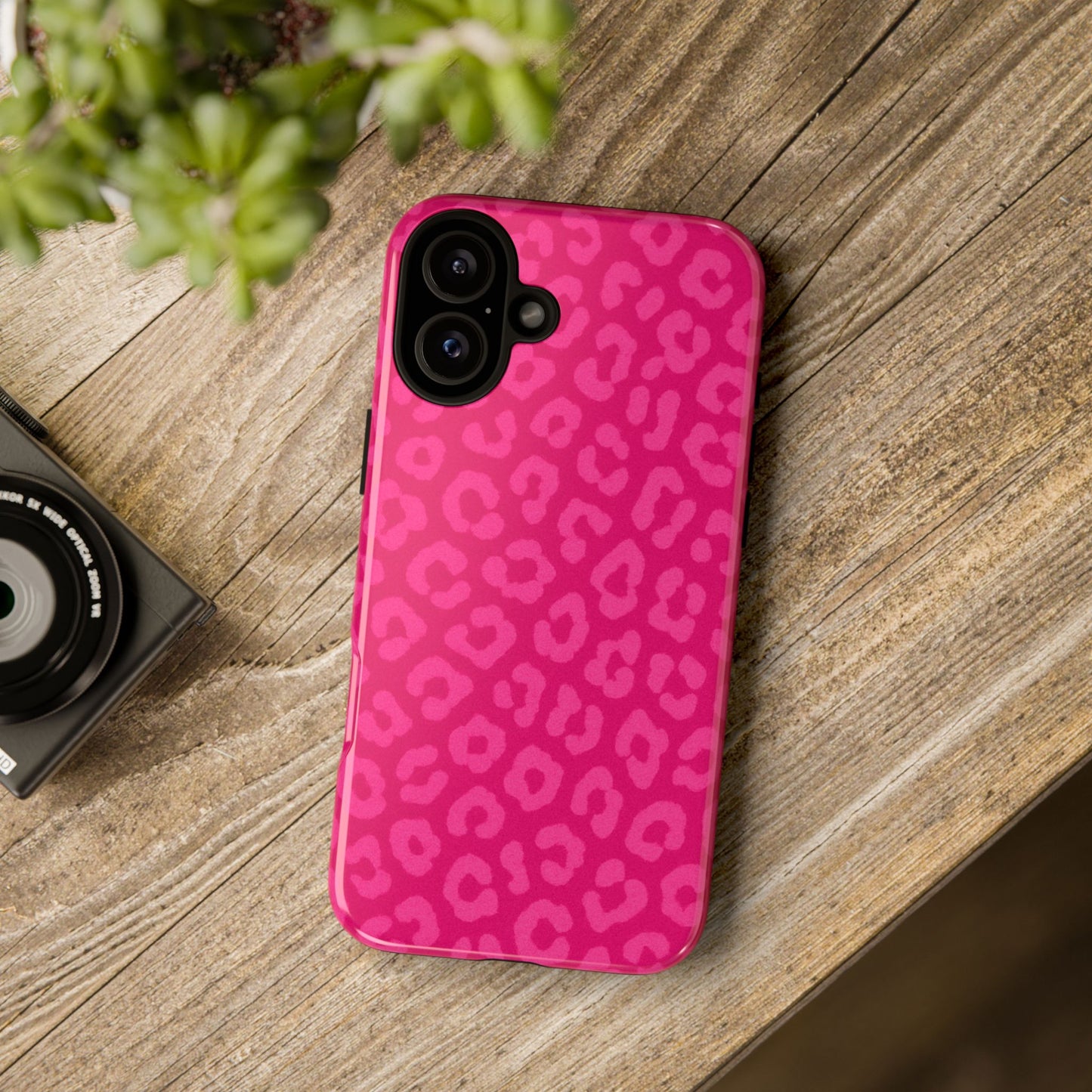 Hot Pink Leopard Print Phone Case – Bold Coquette Leopard Tough Case