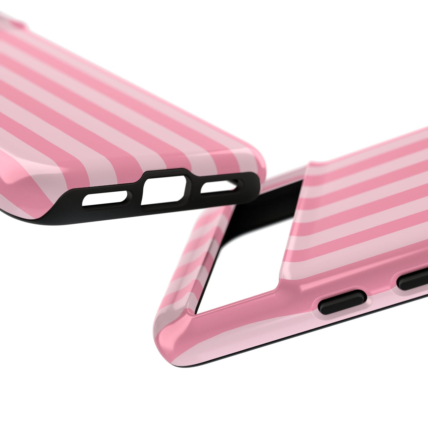 Pink Stripe Phone Case – Pastel Coquette Aesthetic Tough Protective Case