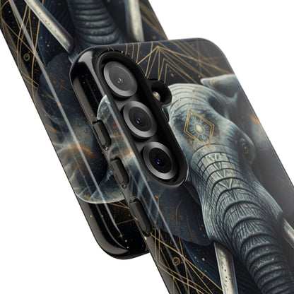 Elephant Mandala Phone Case | Minimal Gold Accent Tough Case