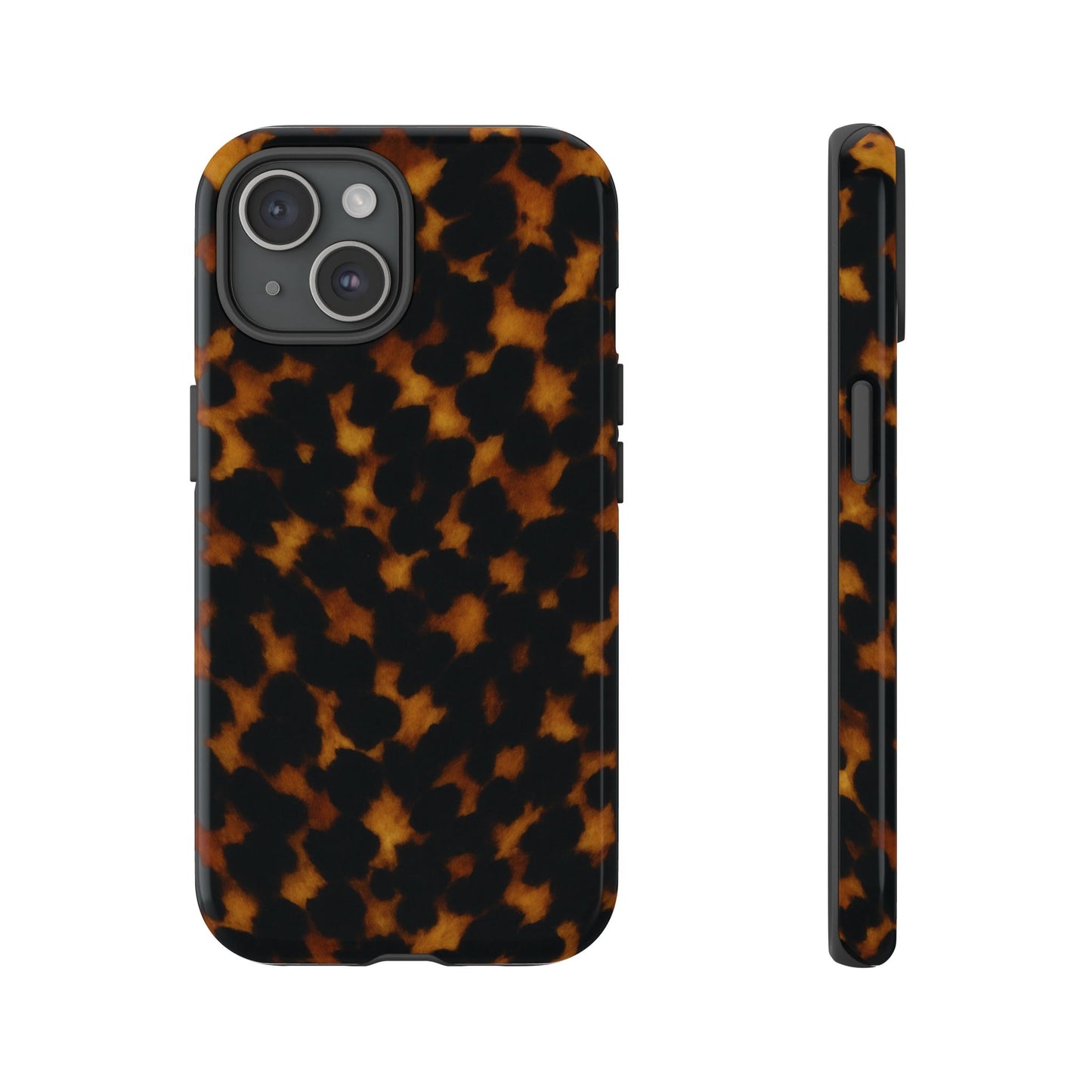 Tortoiseshell Pattern Tough Phone Case | Classic Leopard-Style Protective Cover