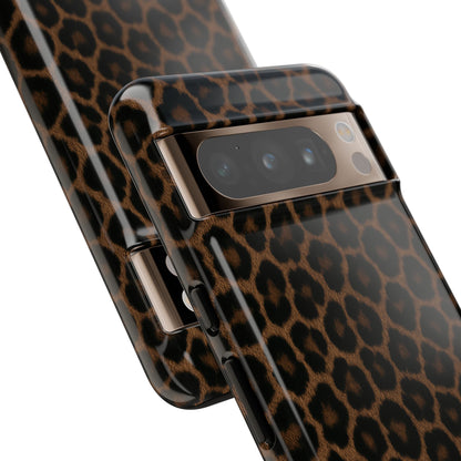 Brown Leopard Print Phone Case | Classic Animal Print Aesthetic Tough Protective Case