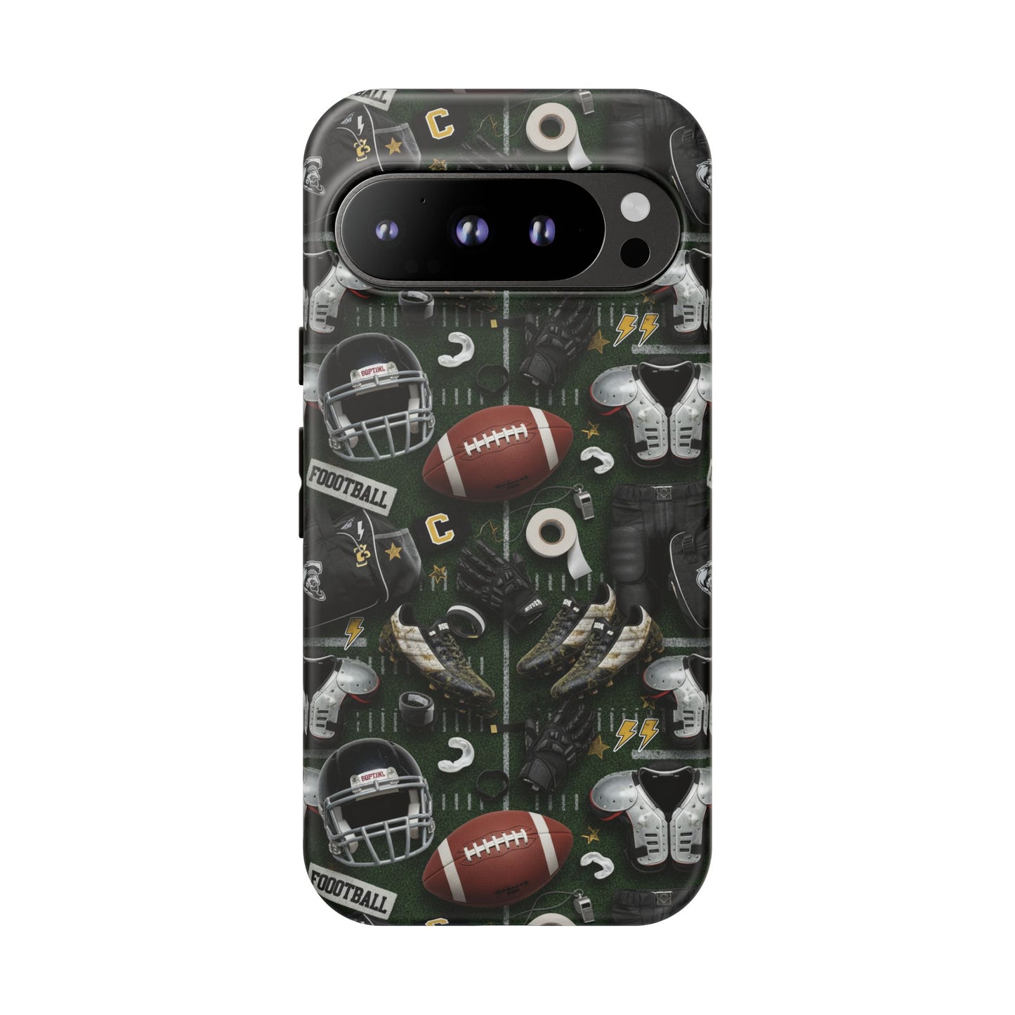 Football Pattern Phone Case – Sports Fan Tough Protective Game Day Case