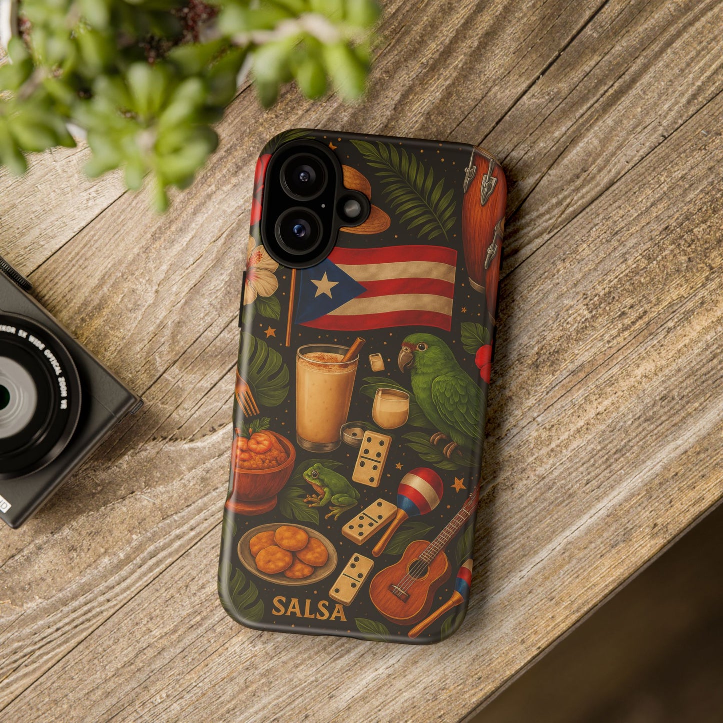 Puerto Rican Culture Phone Case | Boricua Icons Caribbean Aesthetic Tough Protective Case