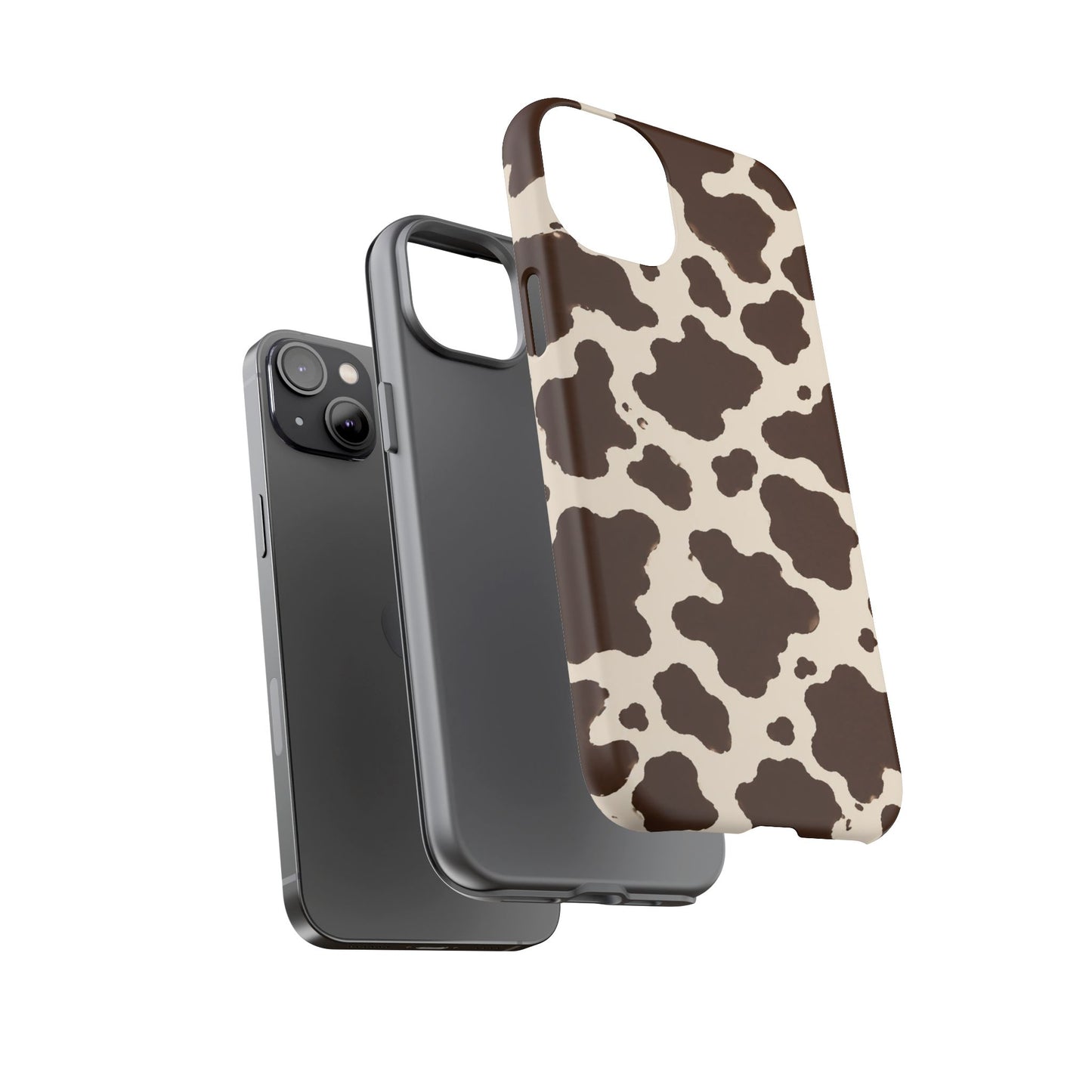 Western Cow Print Tough Phone Case for iPhone Samsung Galaxy Pixel
