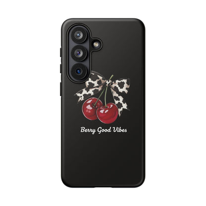Cherry Cow Print Phone Case | Coquette Bow Aesthetic iPhone & Samsung Tough Case