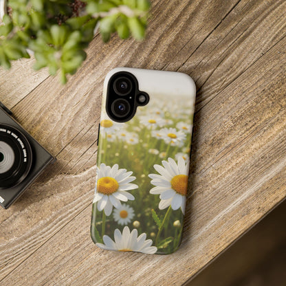 Daisy Phone Case – Floral Spring Field Tough Protective Case (iPhone, Samsung, Pixel)