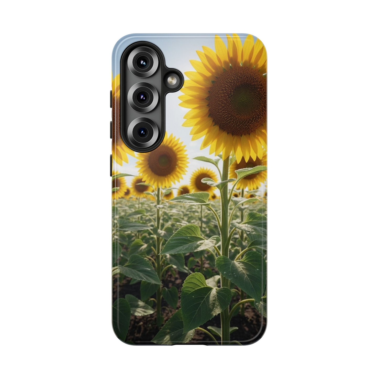 Sunflower Field Phone Case | Golden Hour Floral Aesthetic | Bright Summer Tough Case