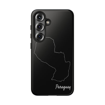 Paraguay Outline Phone Case – Minimal Country Map Tough Case (iPhone, Samsung, Pixel)
