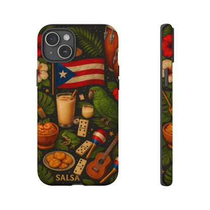 Puerto Rican Culture Phone Case | Boricua Icons Caribbean Aesthetic Tough Protective Case