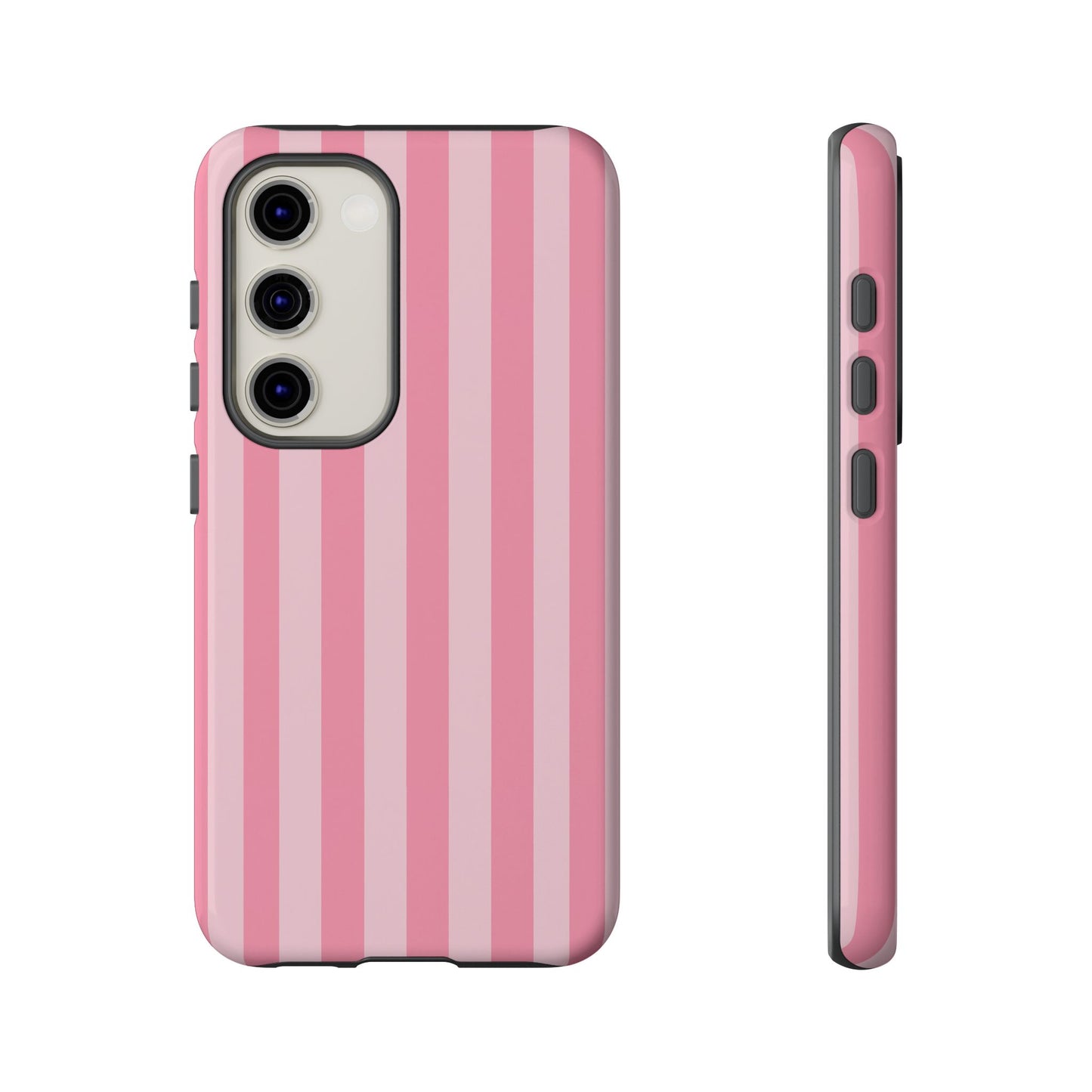 Pink Stripe Phone Case – Pastel Coquette Aesthetic Tough Protective Case