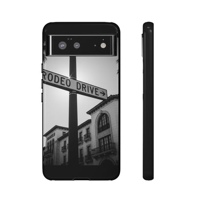 Rodeo Drive Phone Case | Los Angeles Aesthetic Black & White Photography | Luxury LA Street Tough Case for iPhone & Samsung
