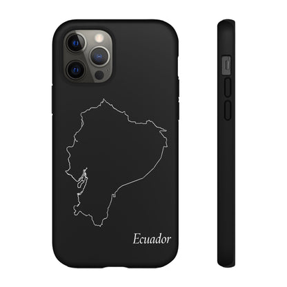 Ecuador Outline Phone Case – Minimal Country Map Tough Case (iPhone, Samsung, Pixel)