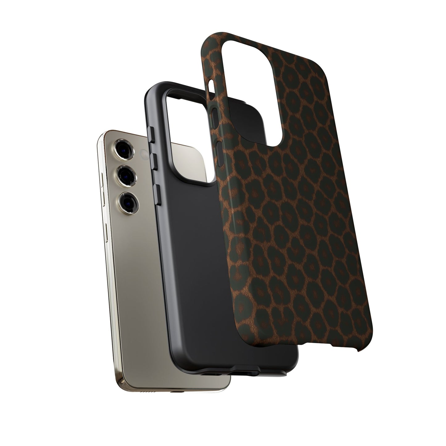 Brown Leopard Print Phone Case | Classic Animal Print Aesthetic Tough Protective Case