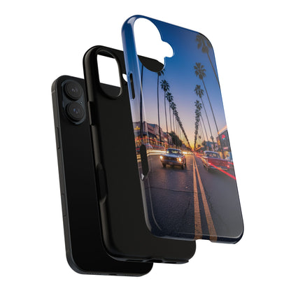 LA Sunset Boulevard Phone Case | Palm Tree Sunset Aesthetic | City Night Tough Case
