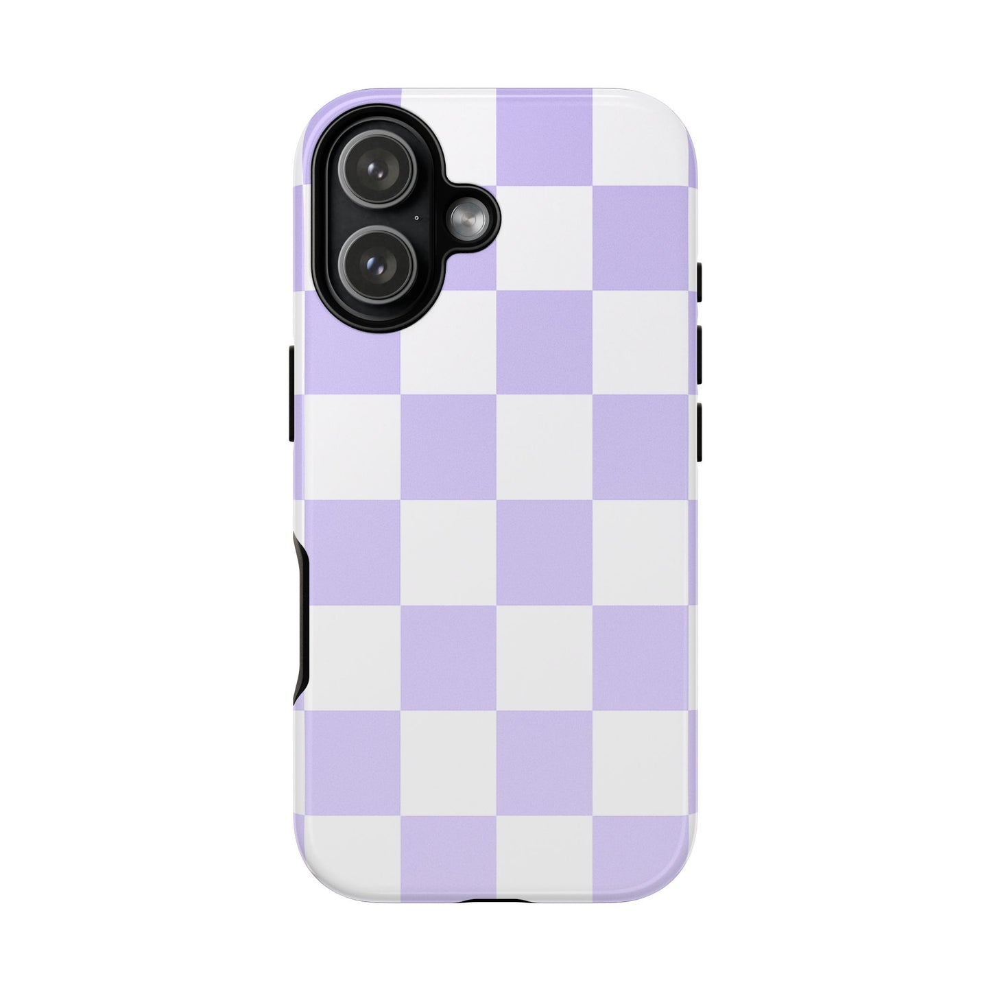 Lavender Checkerboard Phone Case | Pastel Aesthetic Checkered iPhone & Samsung Tough Case