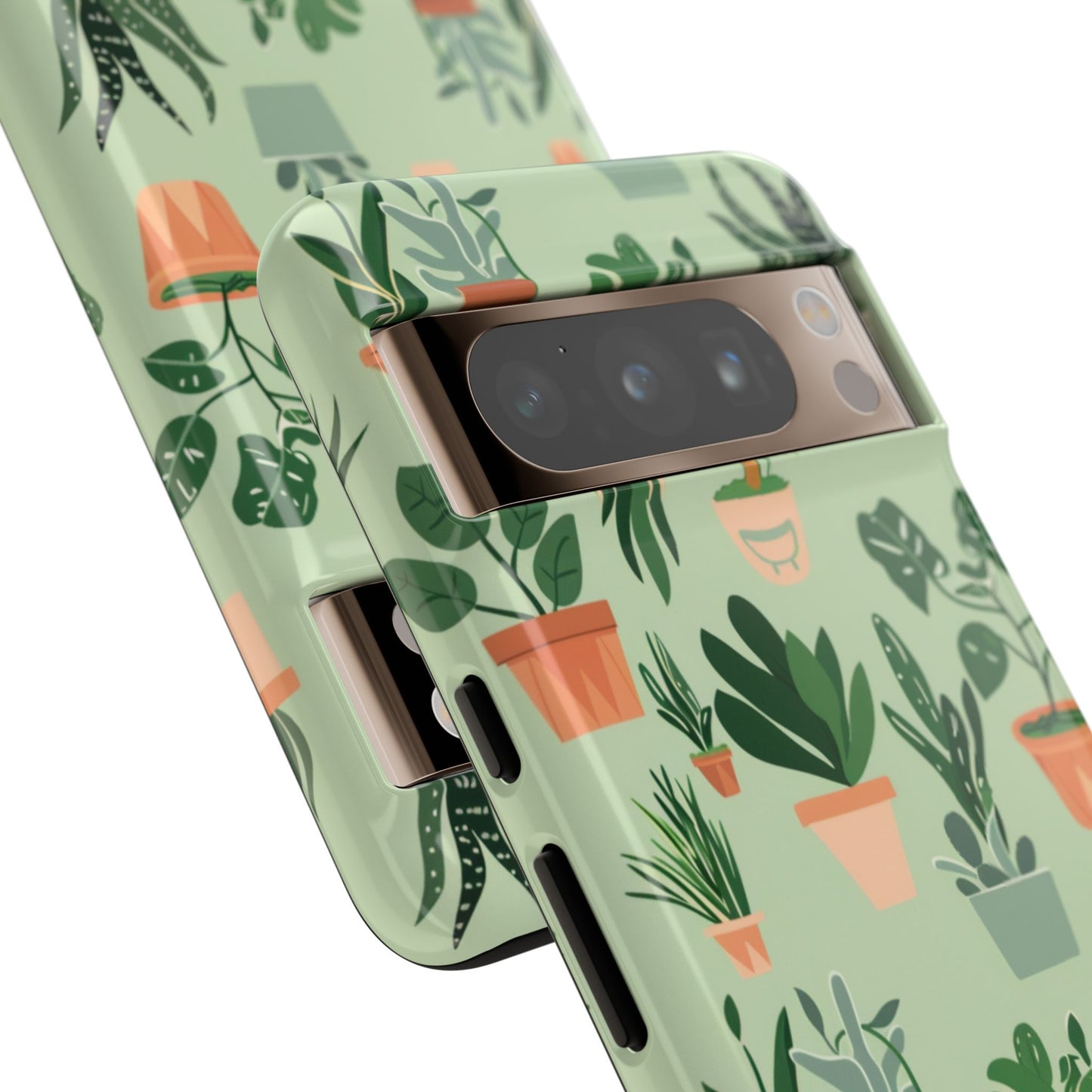 Plant Lover Phone Case | Cute Potted Plants Pattern | Botanical Aesthetic Tough Case