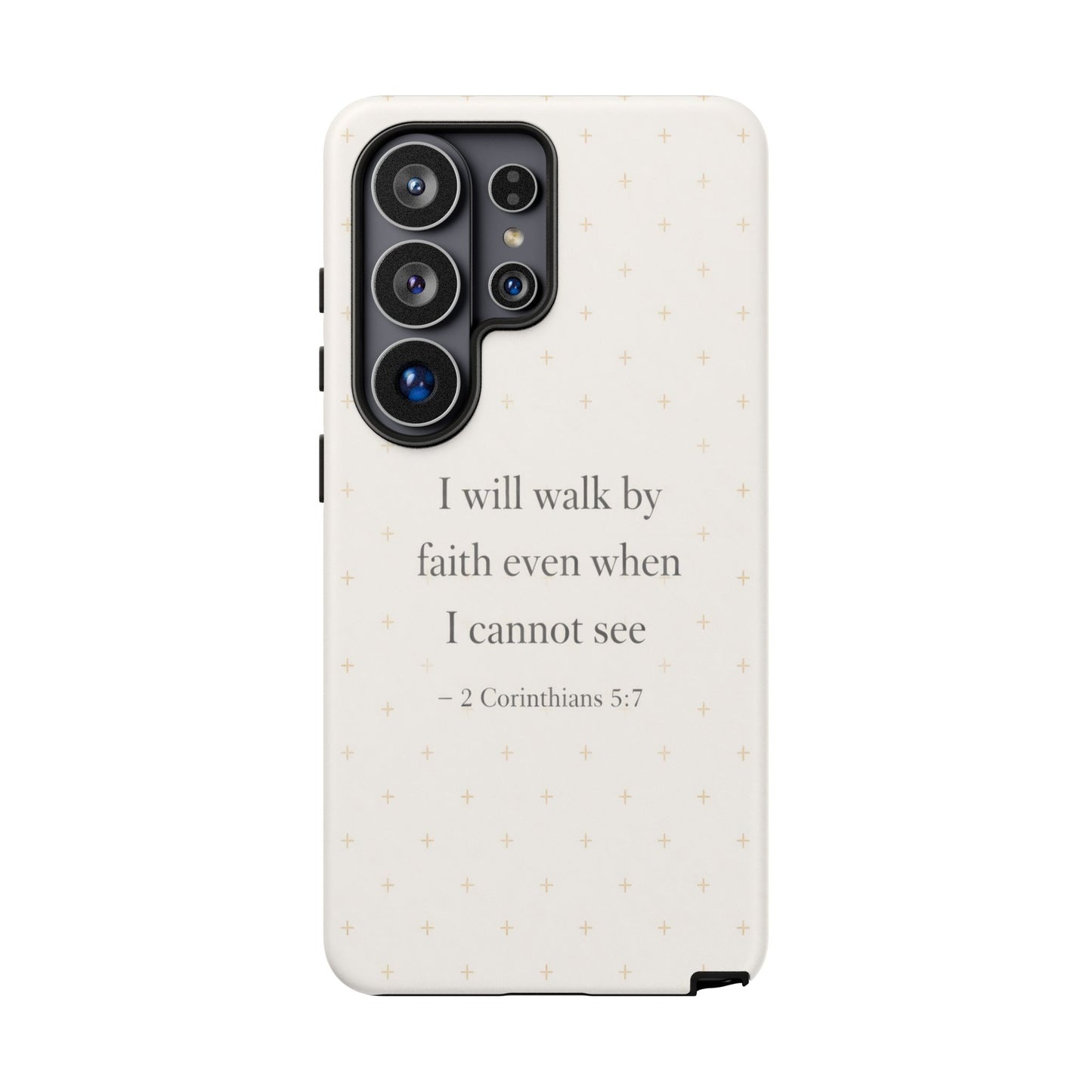 Walk by Faith Phone Case 2 Corinthians 5:7 Christian Bible Cover