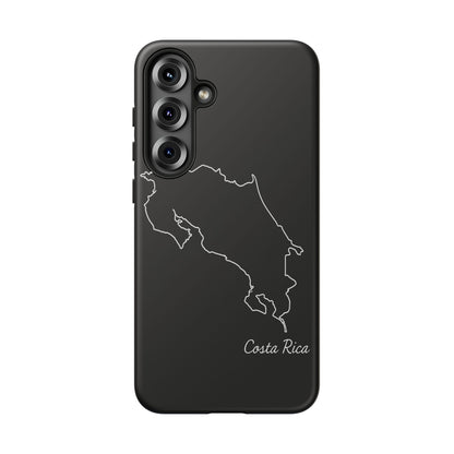 Costa Rica Outline Phone Case – Minimal Country Map Tough Case (iPhone, Samsung, Pixel)