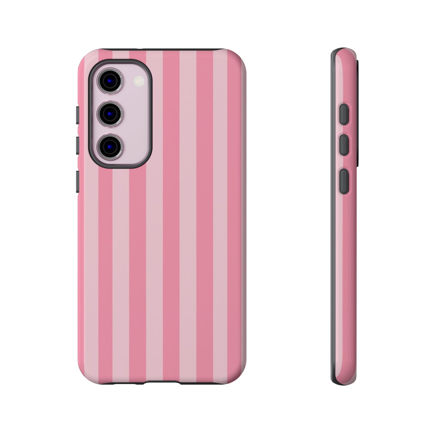 Pink Stripe Phone Case – Pastel Coquette Aesthetic Tough Protective Case