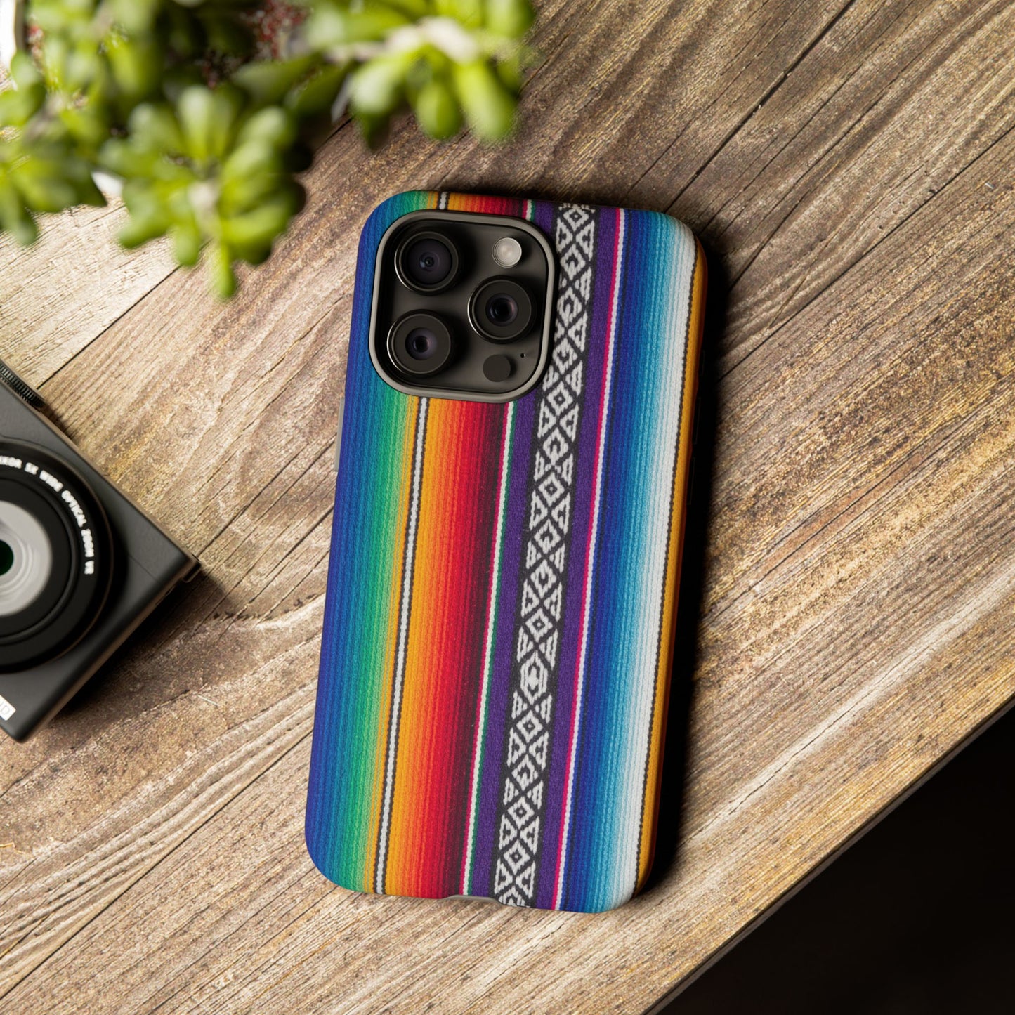 Serape Stripe Phone Case – Colorful Mexican Blanket Pattern Tough Case