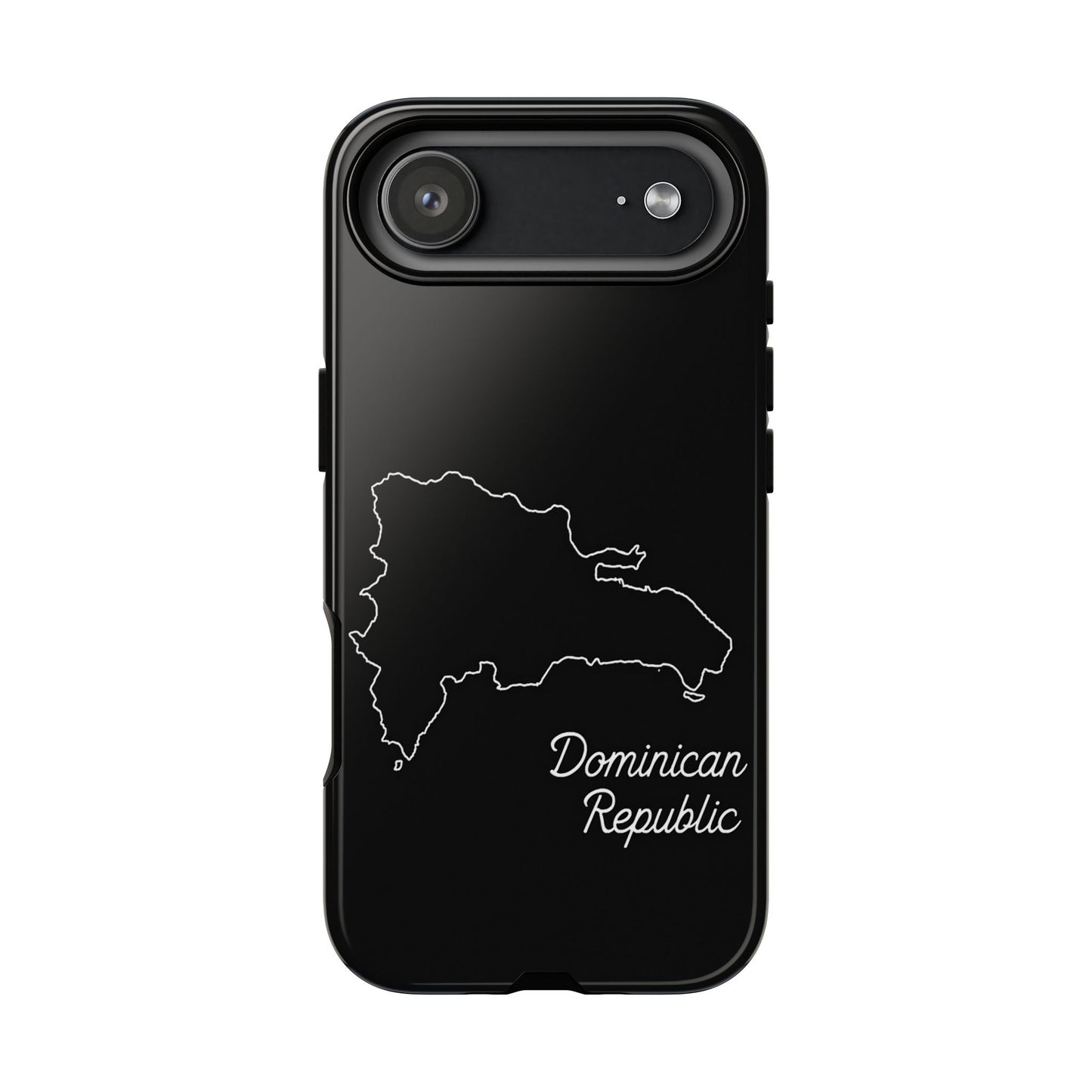 Dominican Republic Outline Phone Case – Minimal Country Map Tough Case (iPhone, Samsung, Pixel)