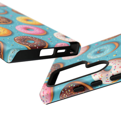 Cute Donut Pattern Phone Case – Colorful Sprinkles Dessert Design for Iphone, Samsung Galaxy and Pixel