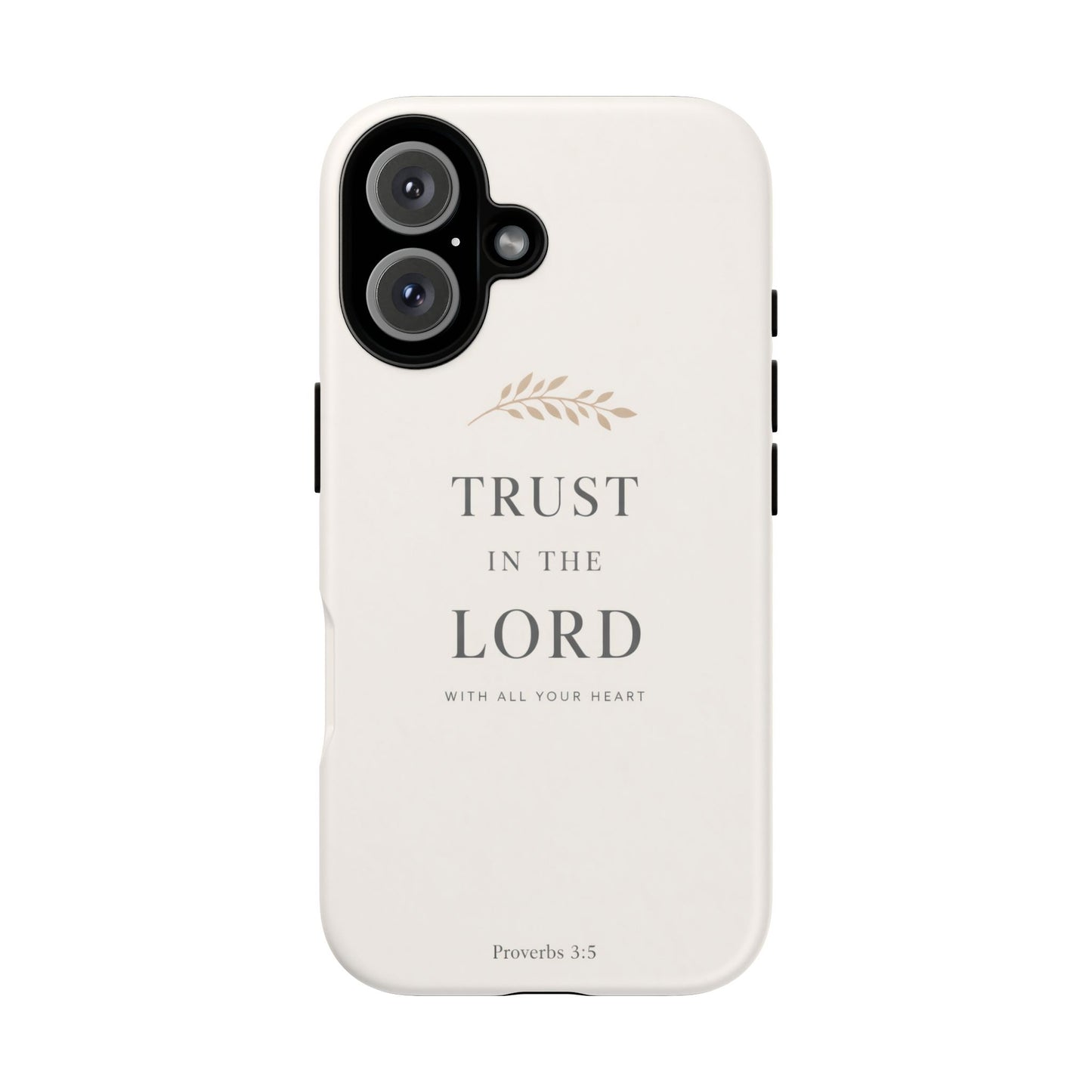 Proverbs 3:5 Christian Phone Case Trust in the Lord Minimalist Faith Cover
