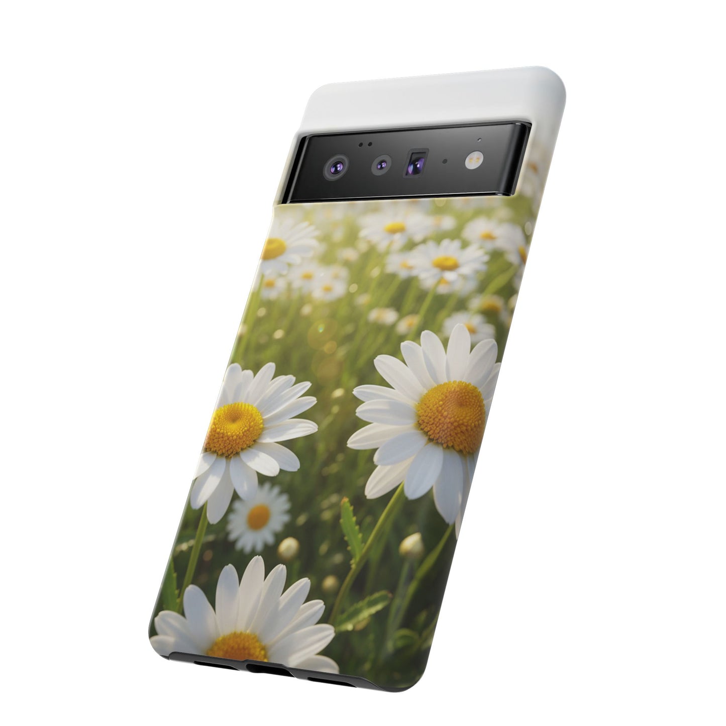 Daisy Phone Case – Floral Spring Field Tough Protective Case (iPhone, Samsung, Pixel)
