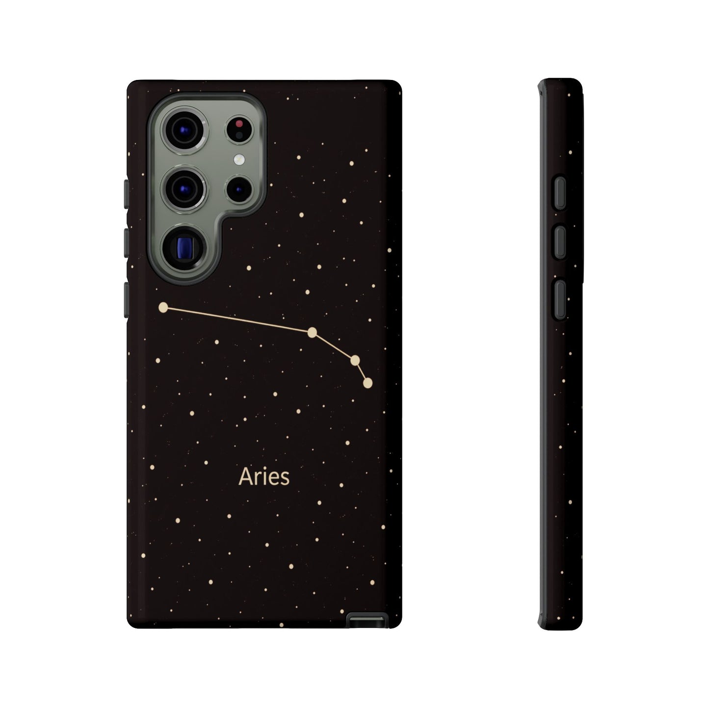 Aries Zodiac Constellation Phone Case – Luxe Gold Celestial Cover