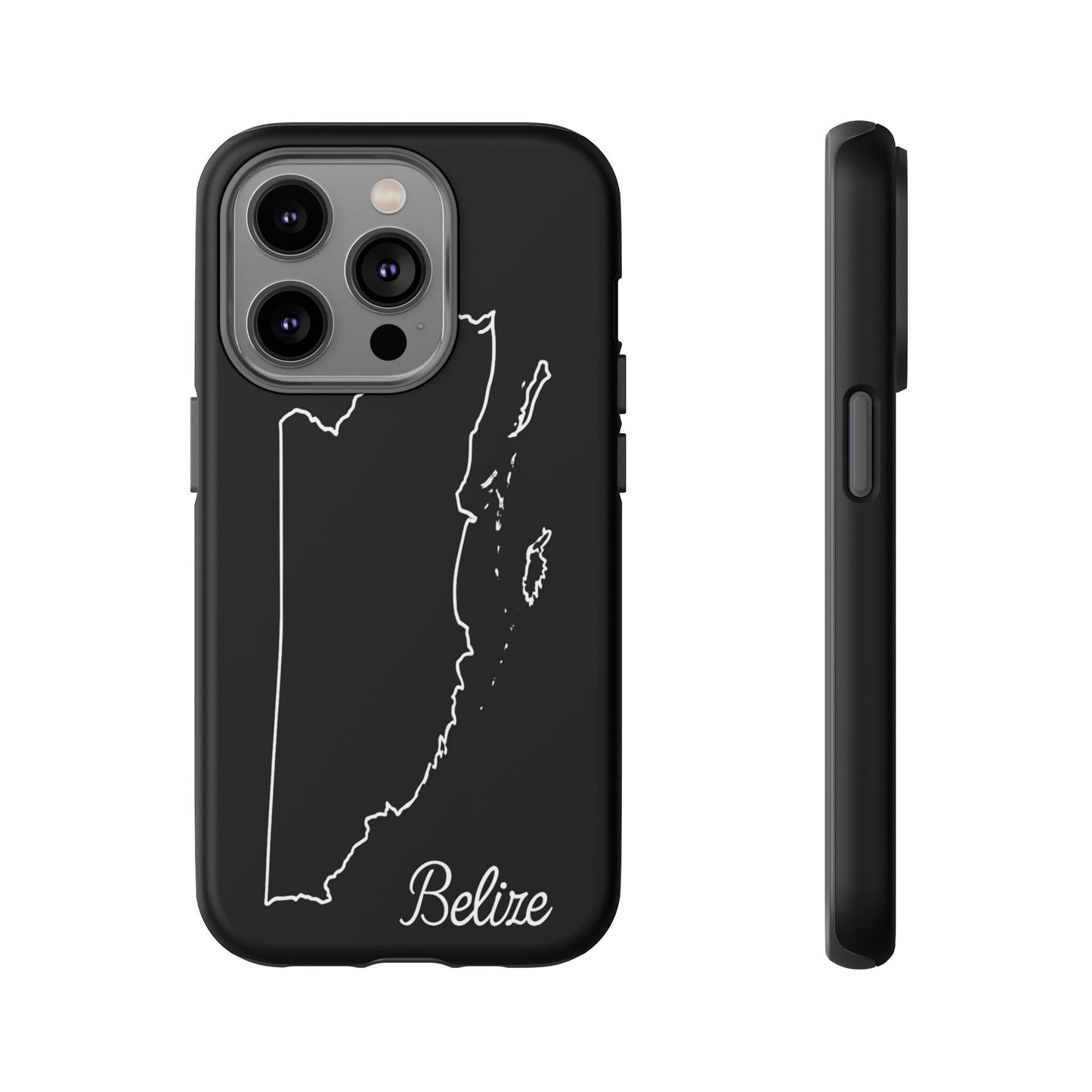Belize Outline Phone Case – Minimal Country Map Tough Case (iPhone, Samsung, Pixel)