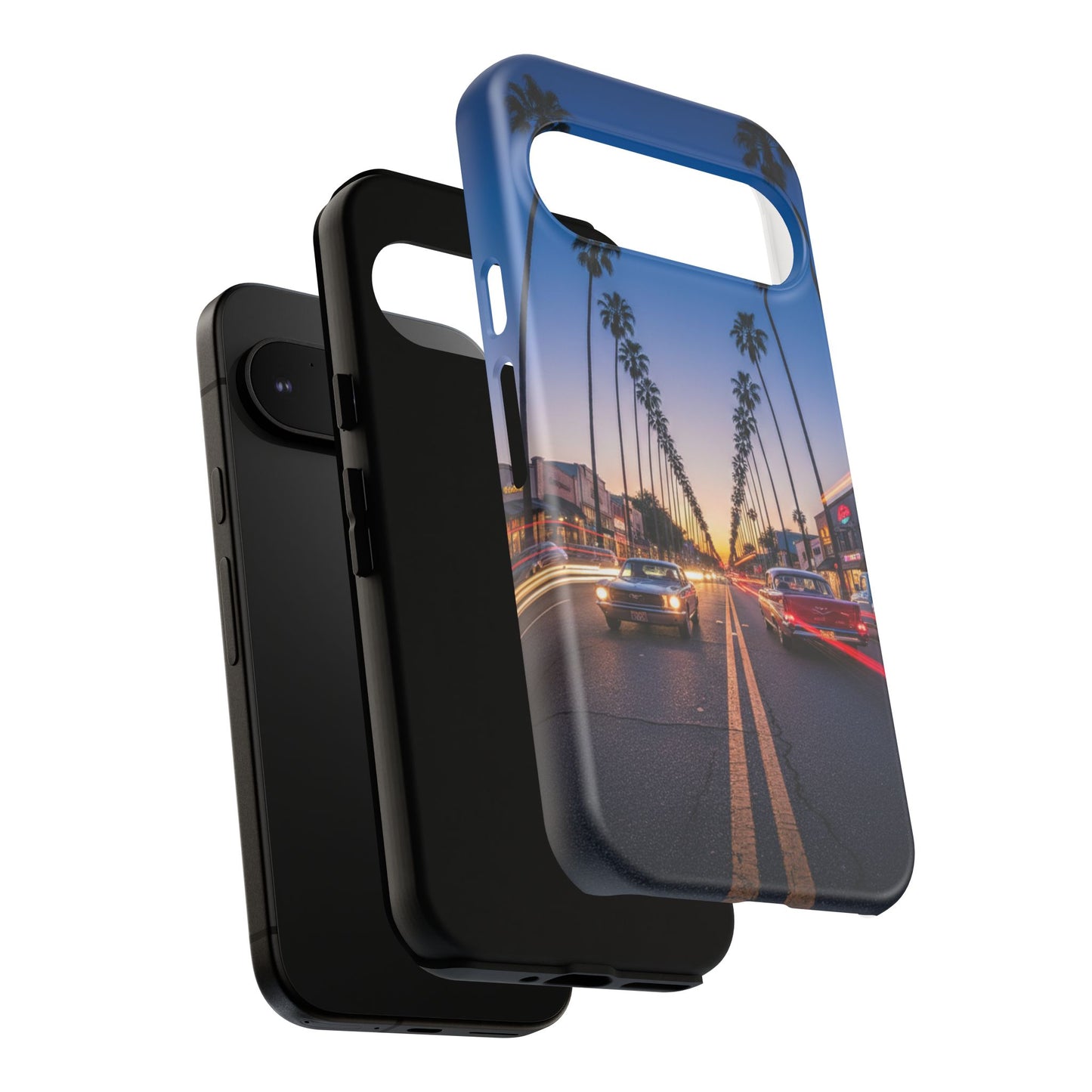LA Sunset Boulevard Phone Case | Palm Tree Sunset Aesthetic | City Night Tough Case